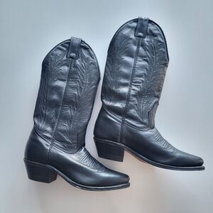 Boulet Boots Style 0407 Ladies Size 5C Genuine Cowhide Leather Cowboy Boots